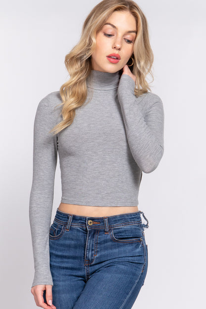 Turtle Neck Crop Top