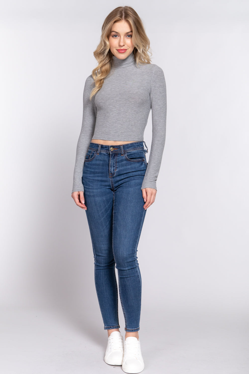 turtle neck crop top