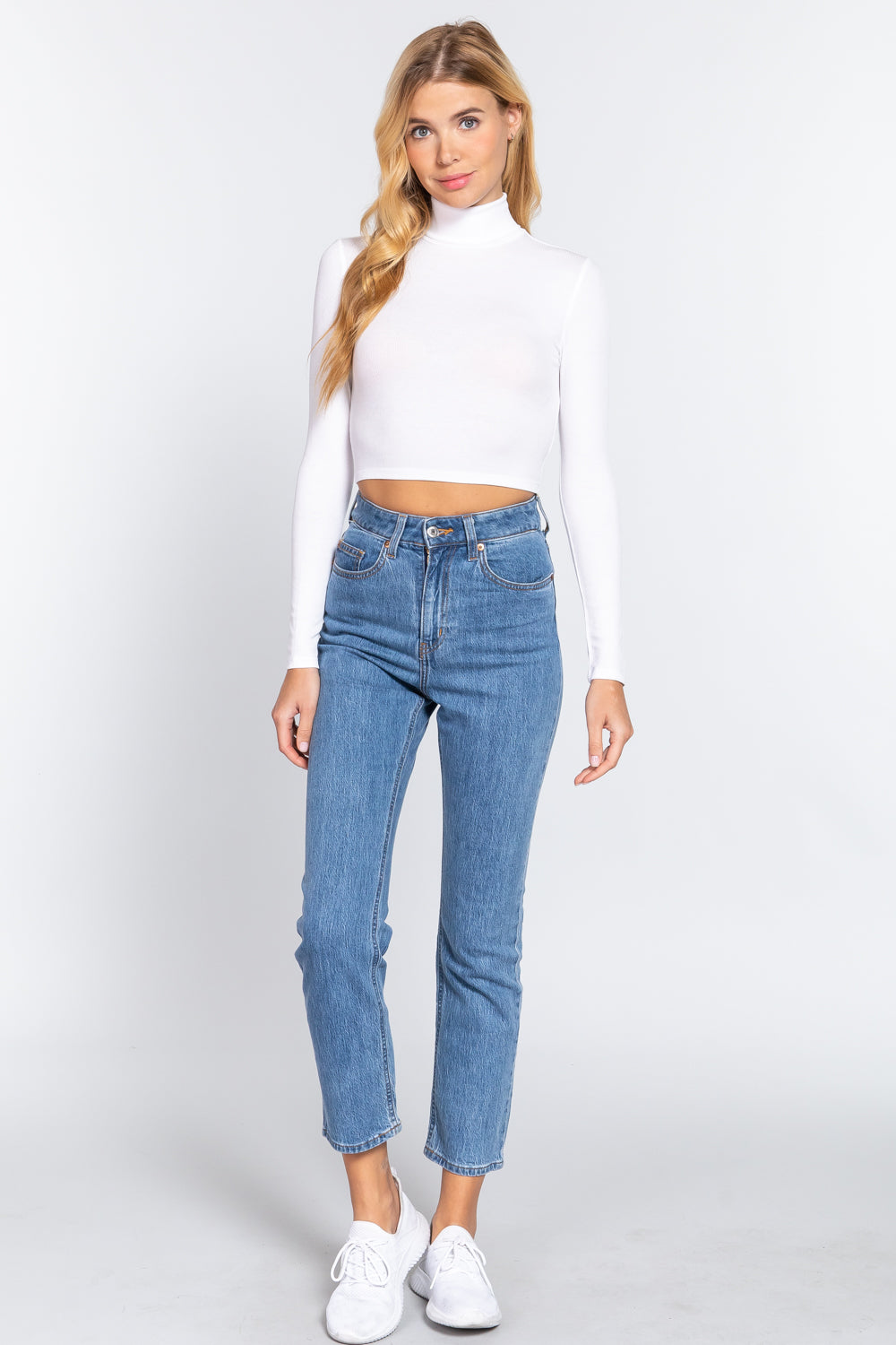 turtle neck crop top