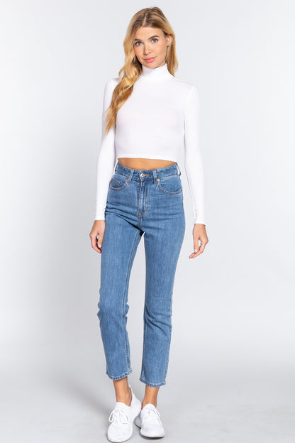 Turtle Neck Crop Top