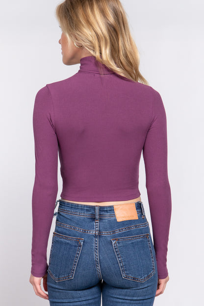 Turtle Neck Crop Top