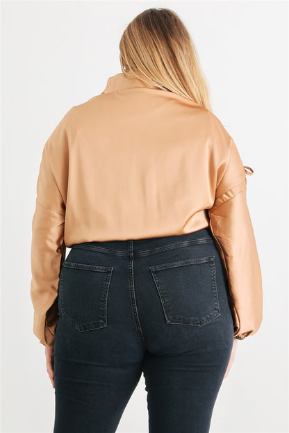 Satin Cropped Bomber Jacket