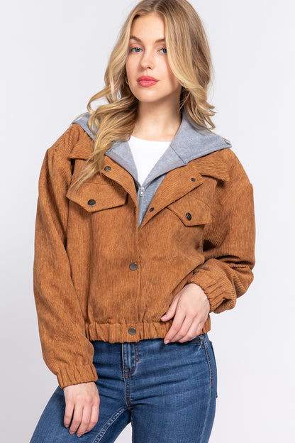 Hoodie Corduroy Jacket