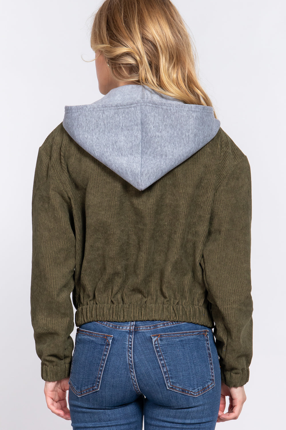 hoodie corduroy jacket