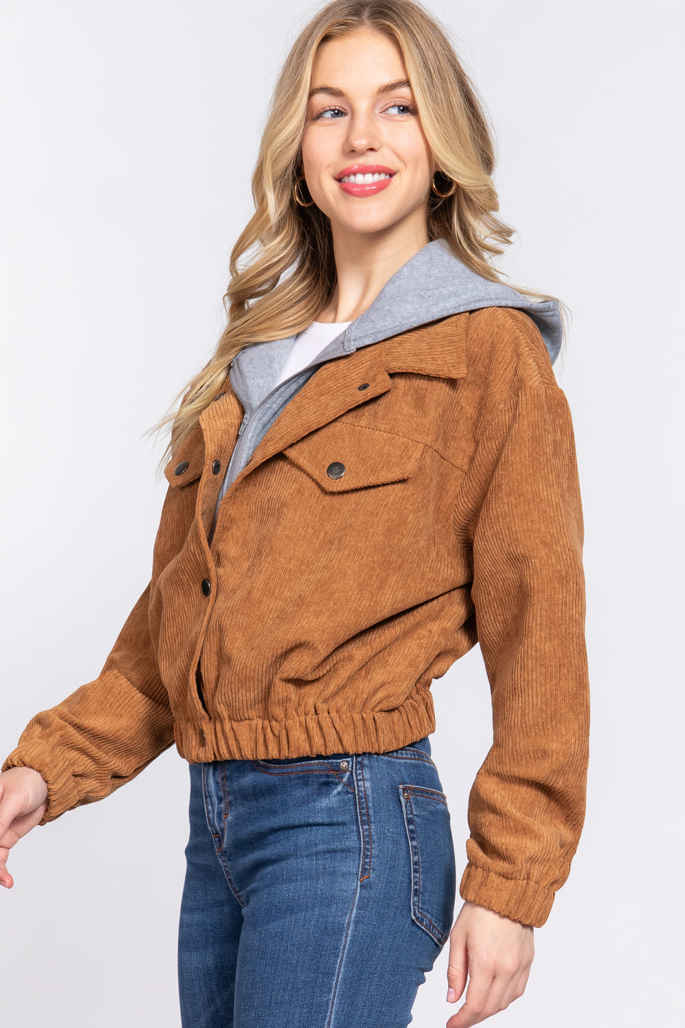 hoodie corduroy jacket