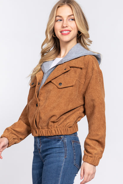 Hoodie Corduroy Jacket