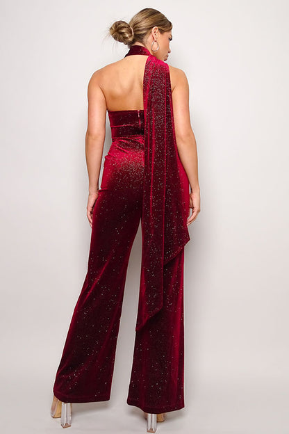 Glitter Velvet Jumpsuit