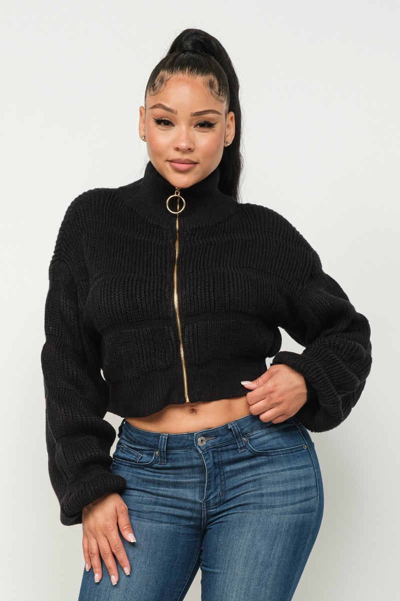 sweater zip top