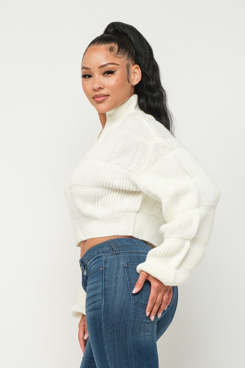 sweater zip top