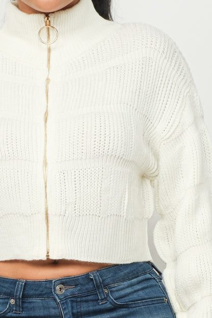 Sweater Zip Top