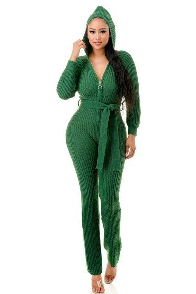 hooded jumpsuit