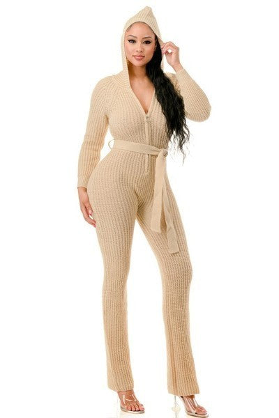 hooded jumpsuit