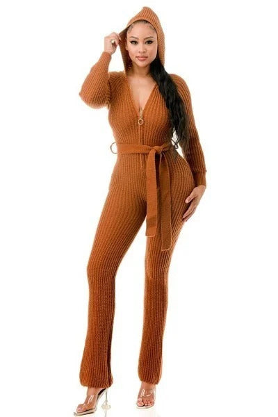 hooded jumpsuit