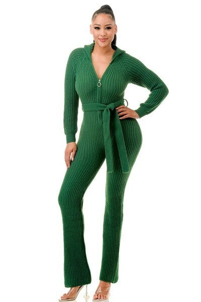 hooded jumpsuit