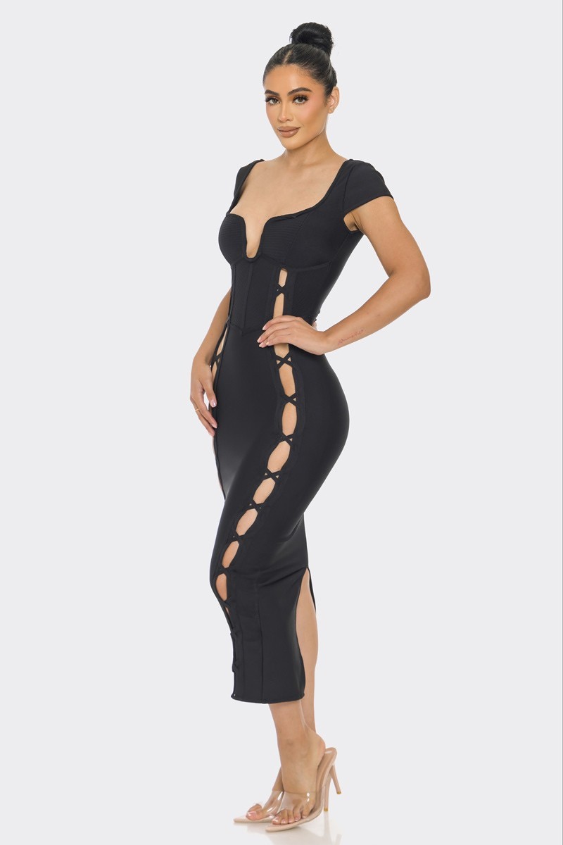 bandage midi dress