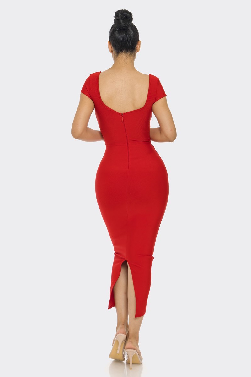 bandage midi dress