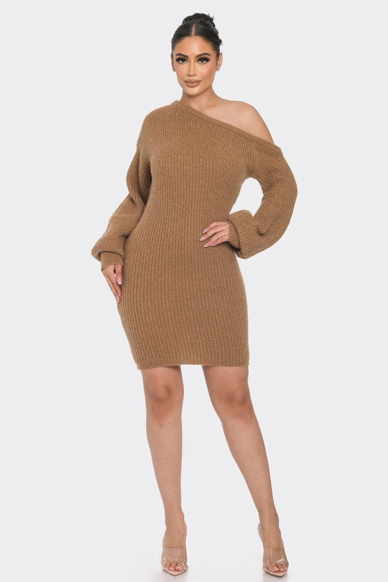 sweater knit mini dress