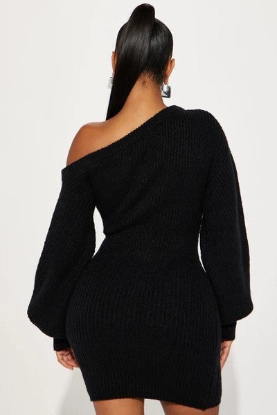 sweater knit mini dress