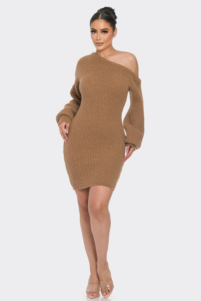 sweater knit mini dress