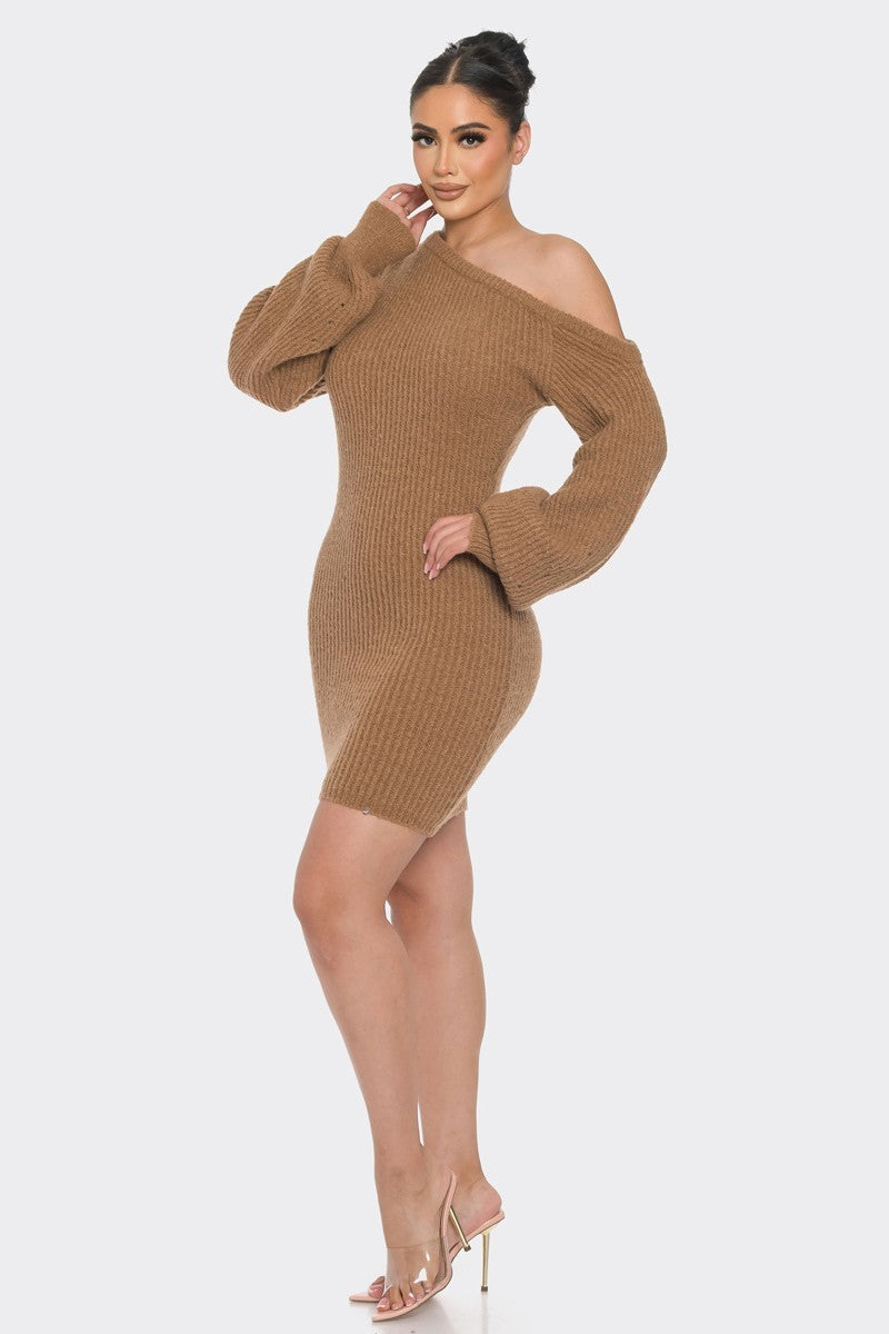 sweater knit mini dress