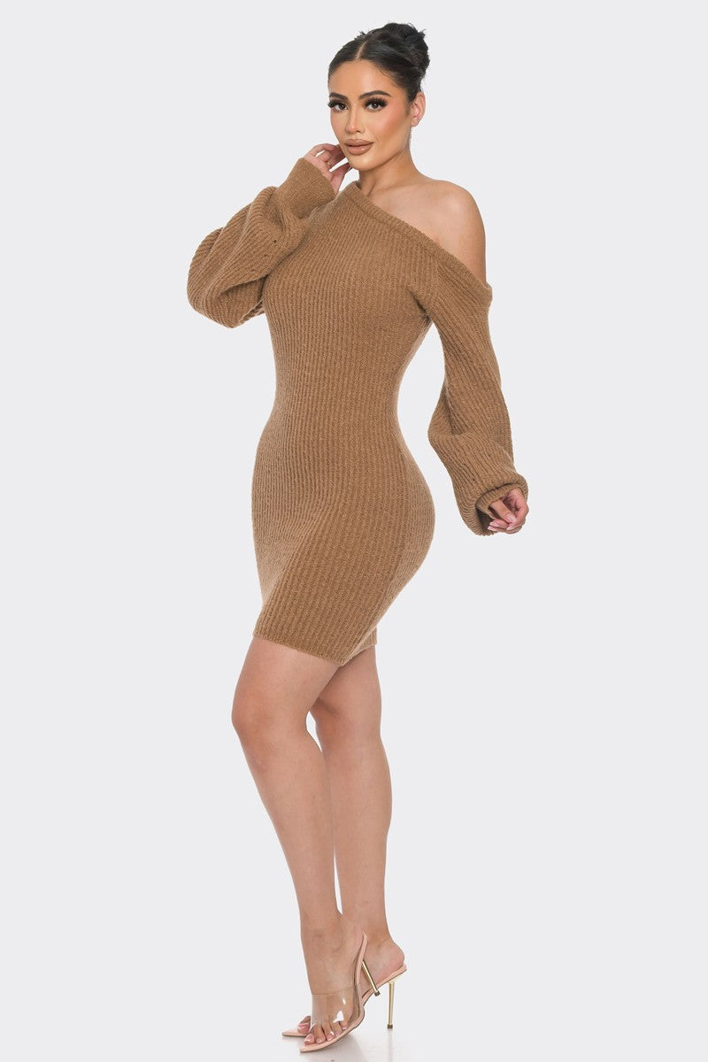 sweater knit mini dress