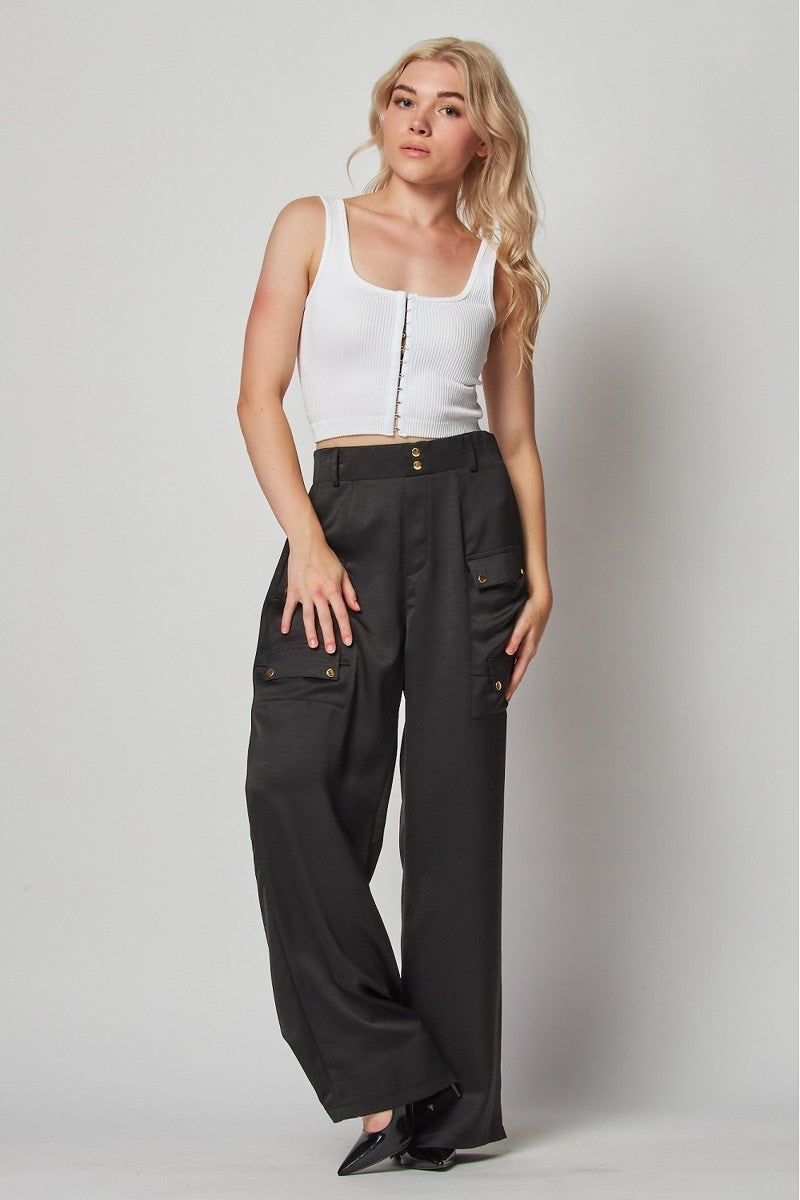 satin cargo pants