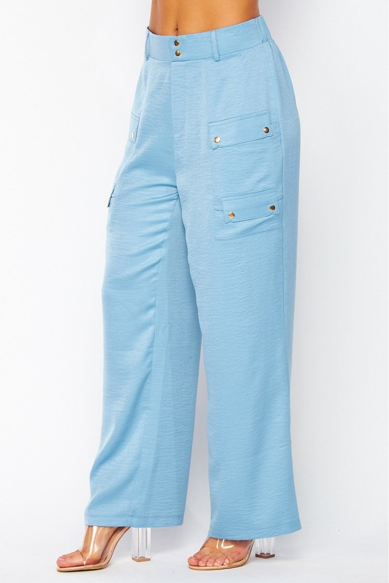 satin cargo pants