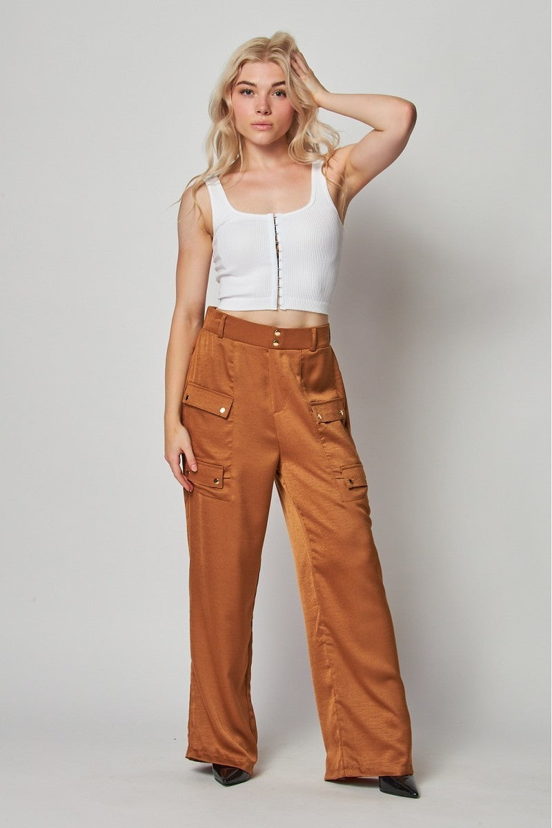 satin cargo pants