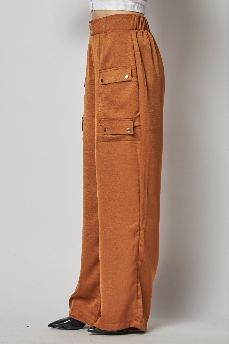 satin cargo pants