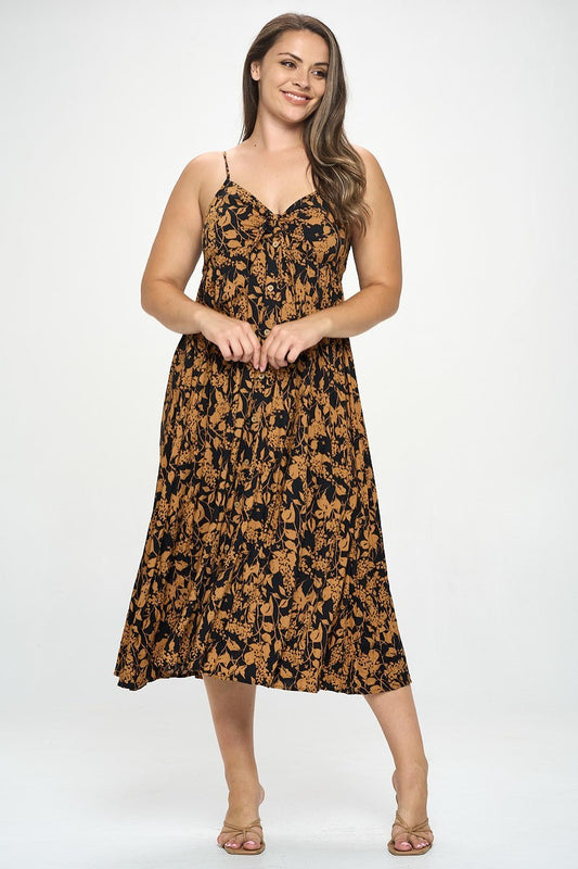 Botanical Print  Dress