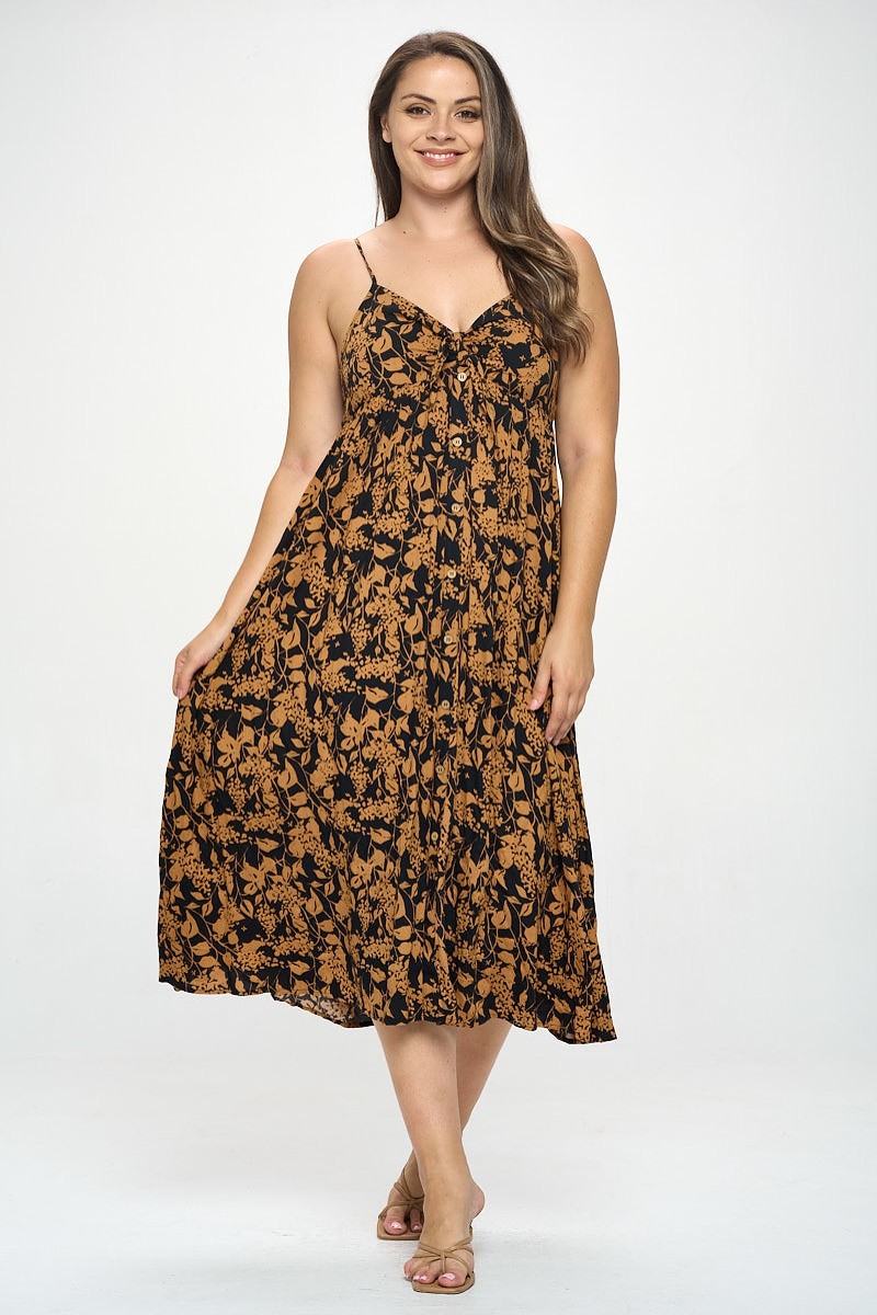 botanical print  dress