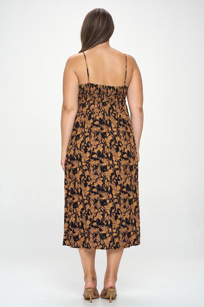 botanical print  dress