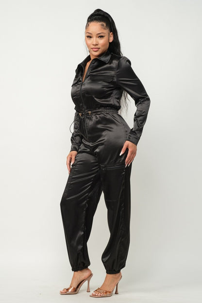 Front Zipper Jumpsuit