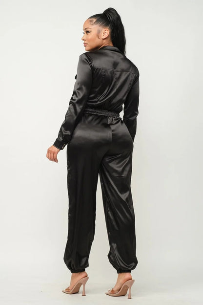 Front Zipper Jumpsuit