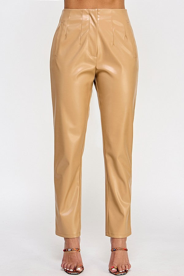 faux leather pants