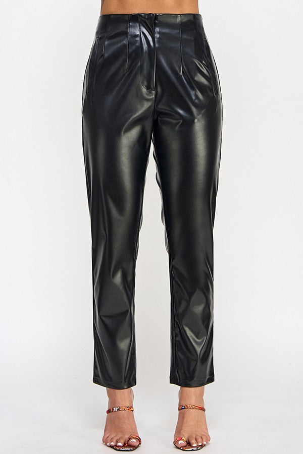 faux leather pants