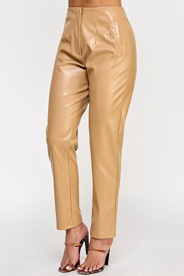 faux leather pants