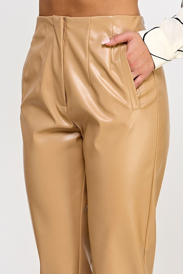 faux leather pants