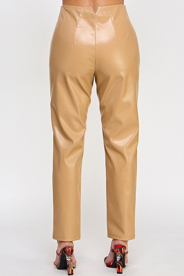 faux leather pants