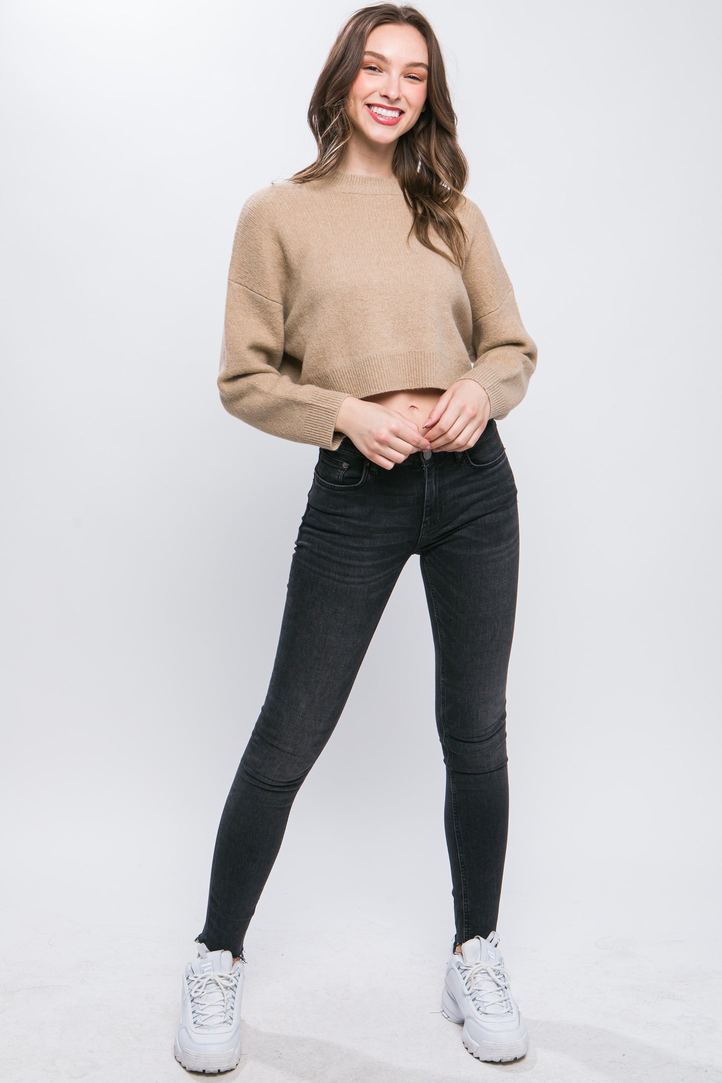 wool blend sweater top