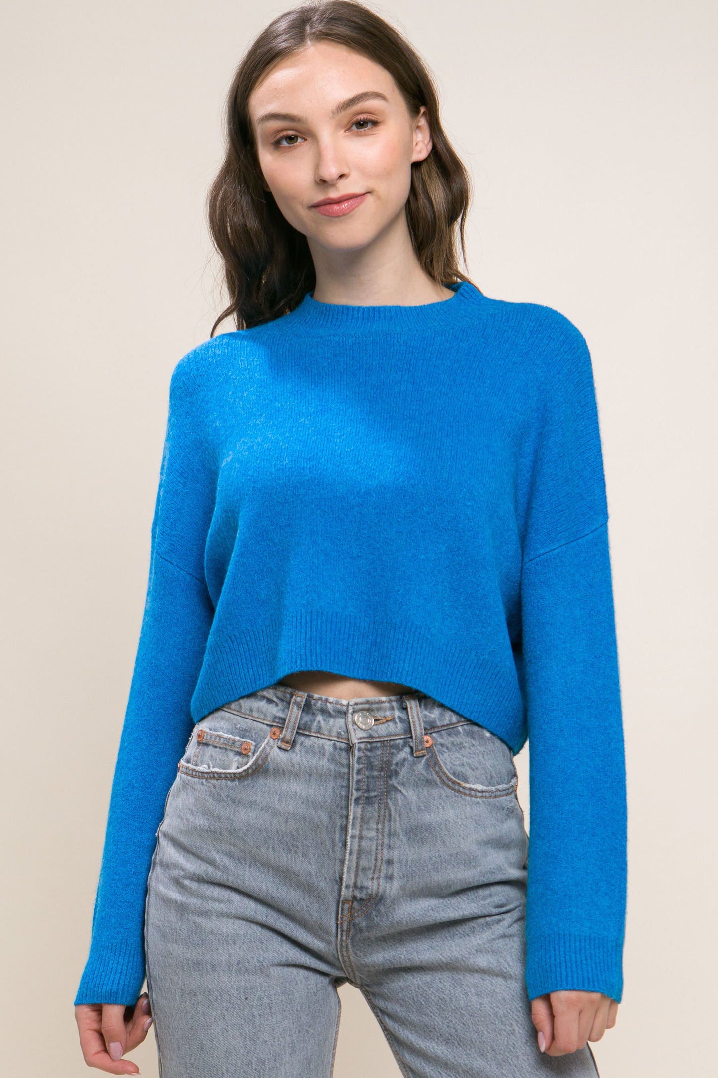 wool blend sweater top