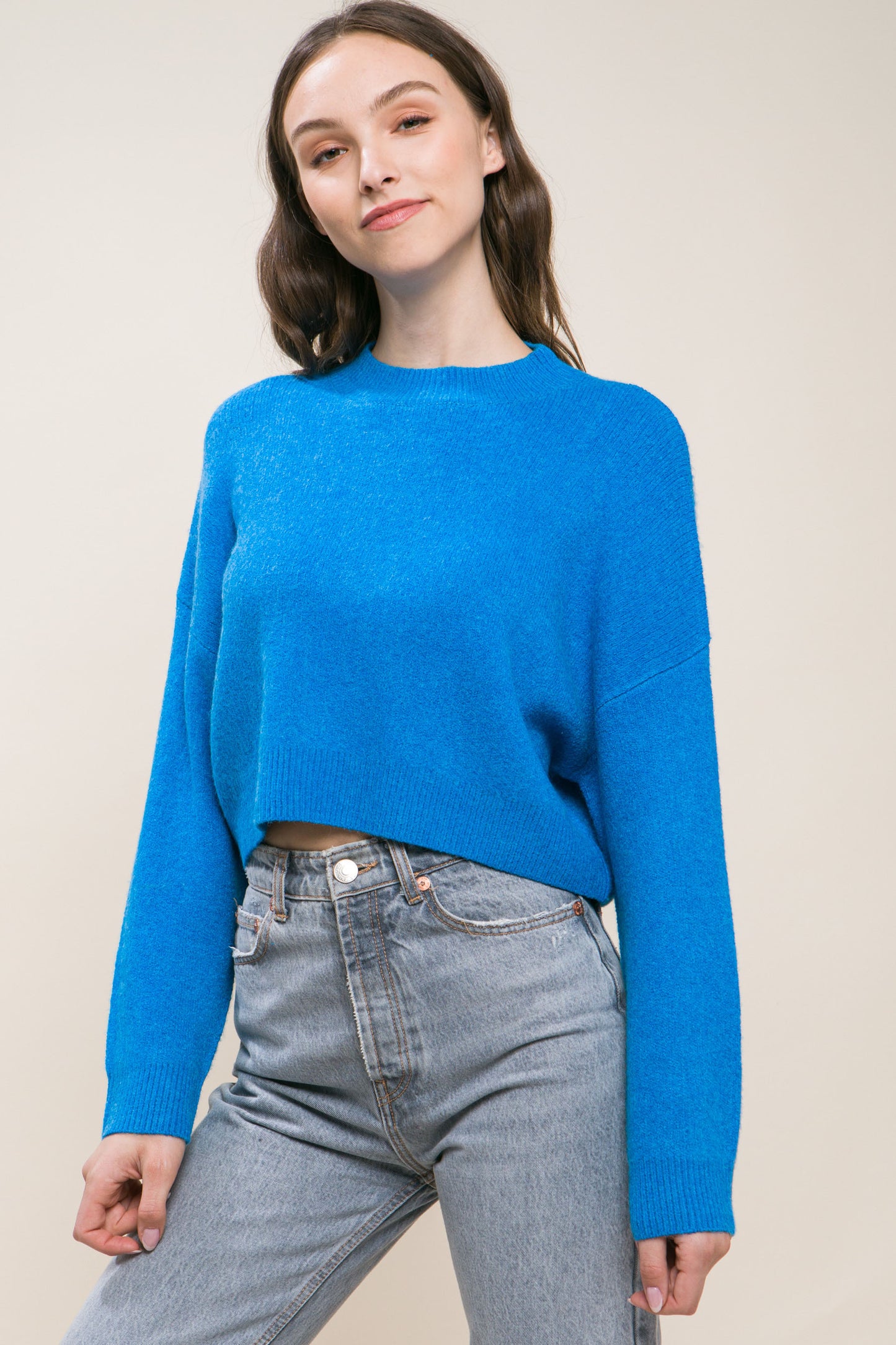 wool blend sweater top