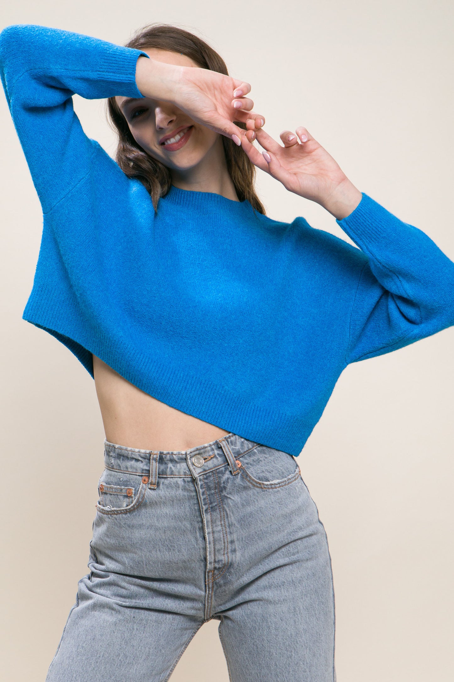 wool blend sweater top