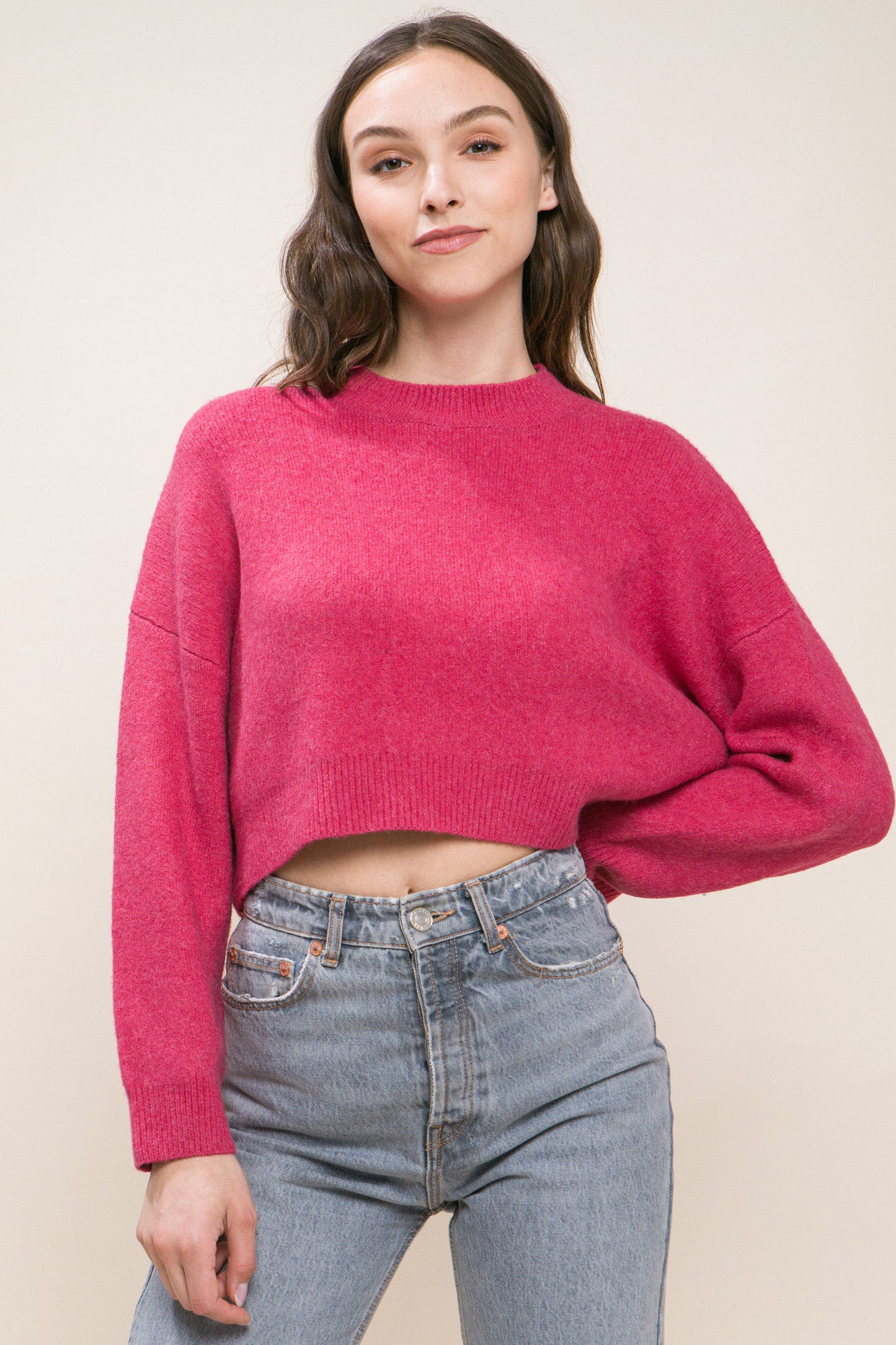 wool blend sweater top