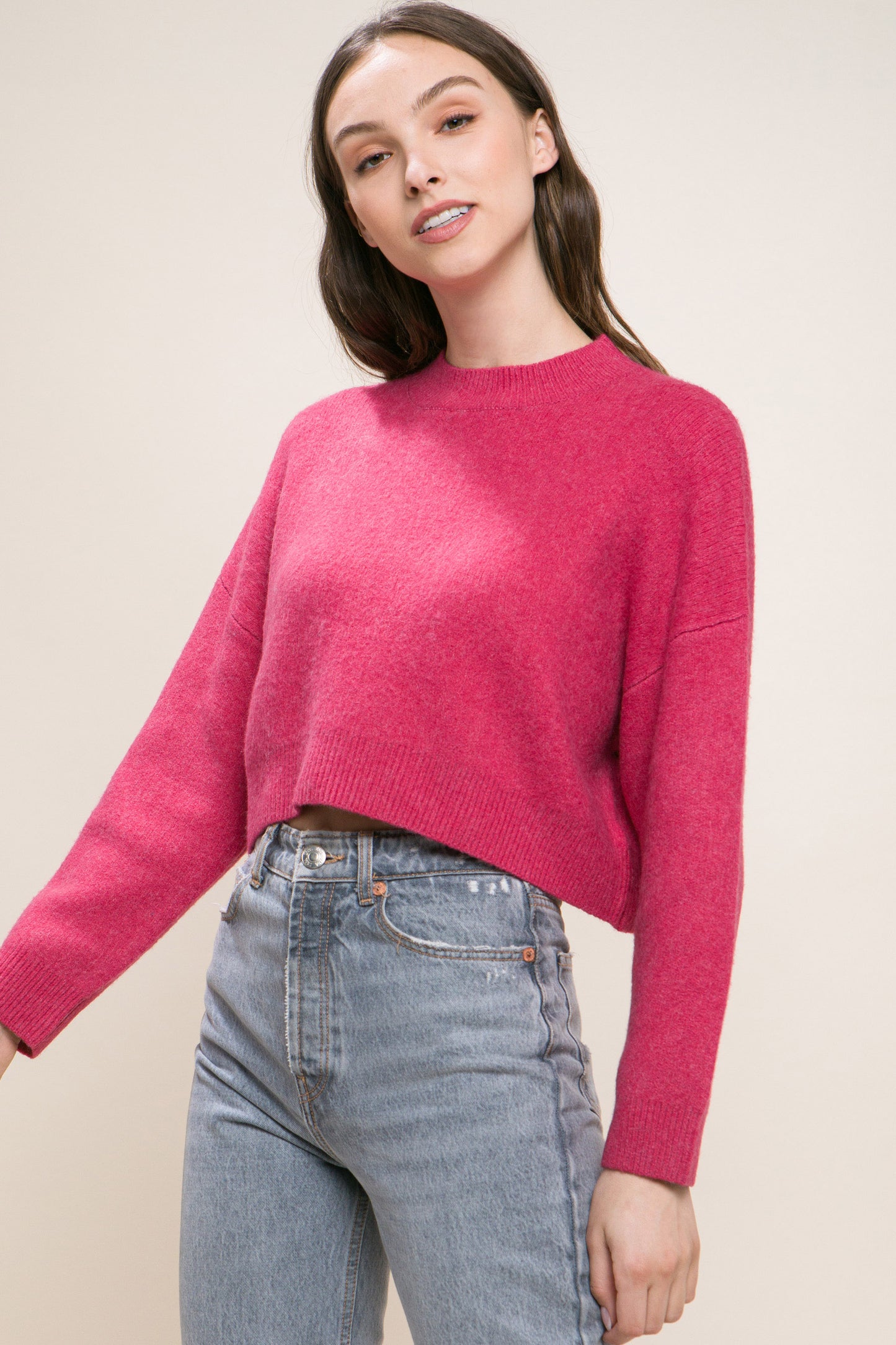 wool blend sweater top