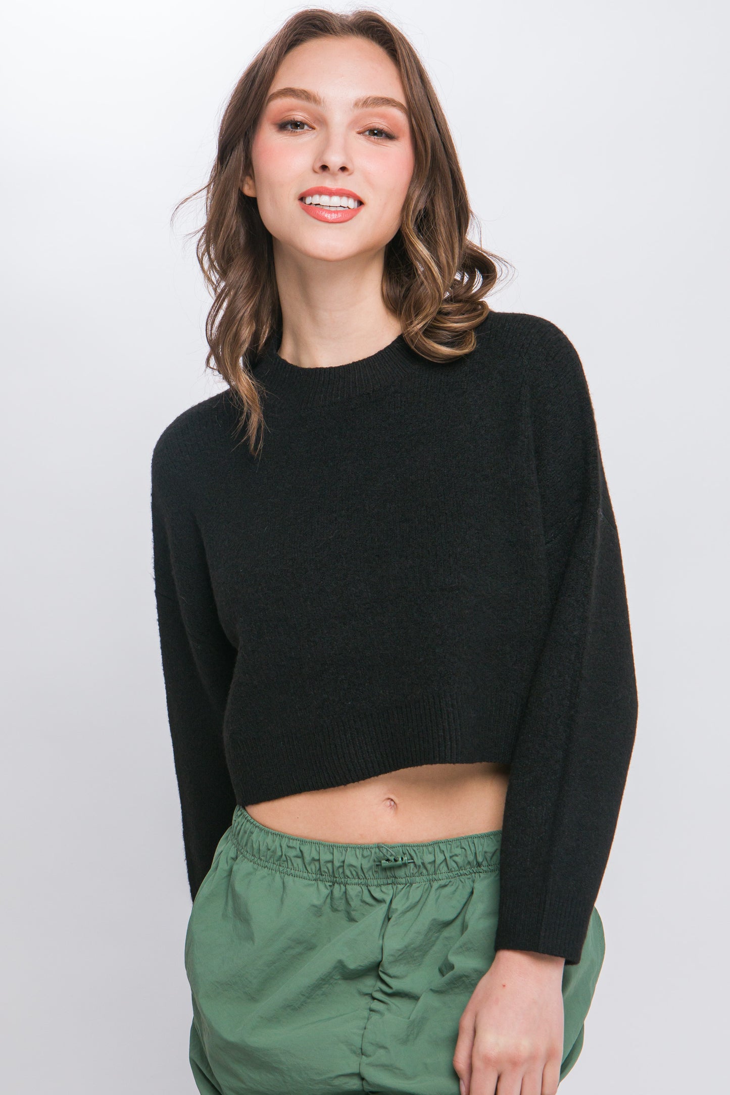 wool blend sweater top