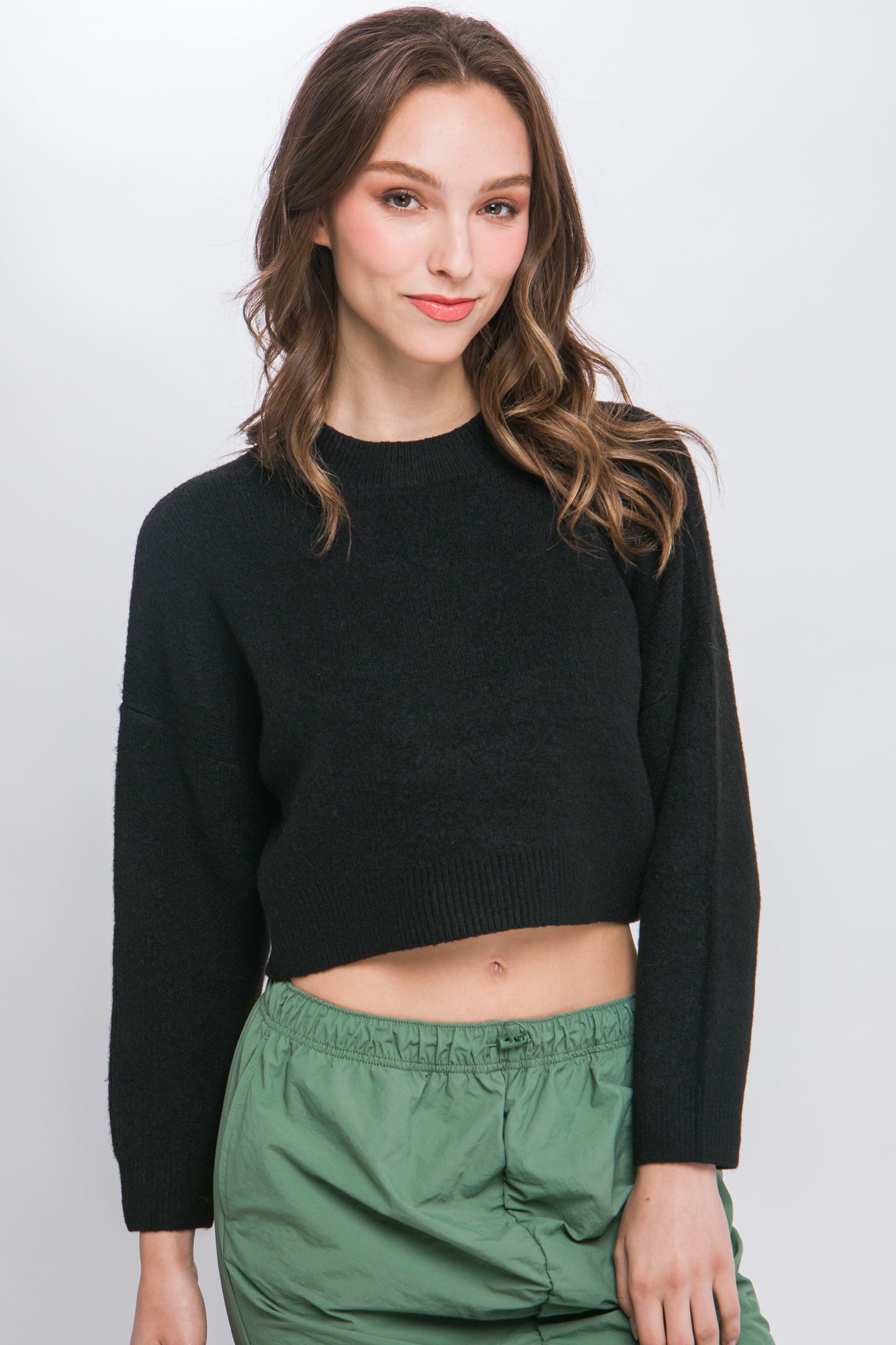 wool blend sweater top