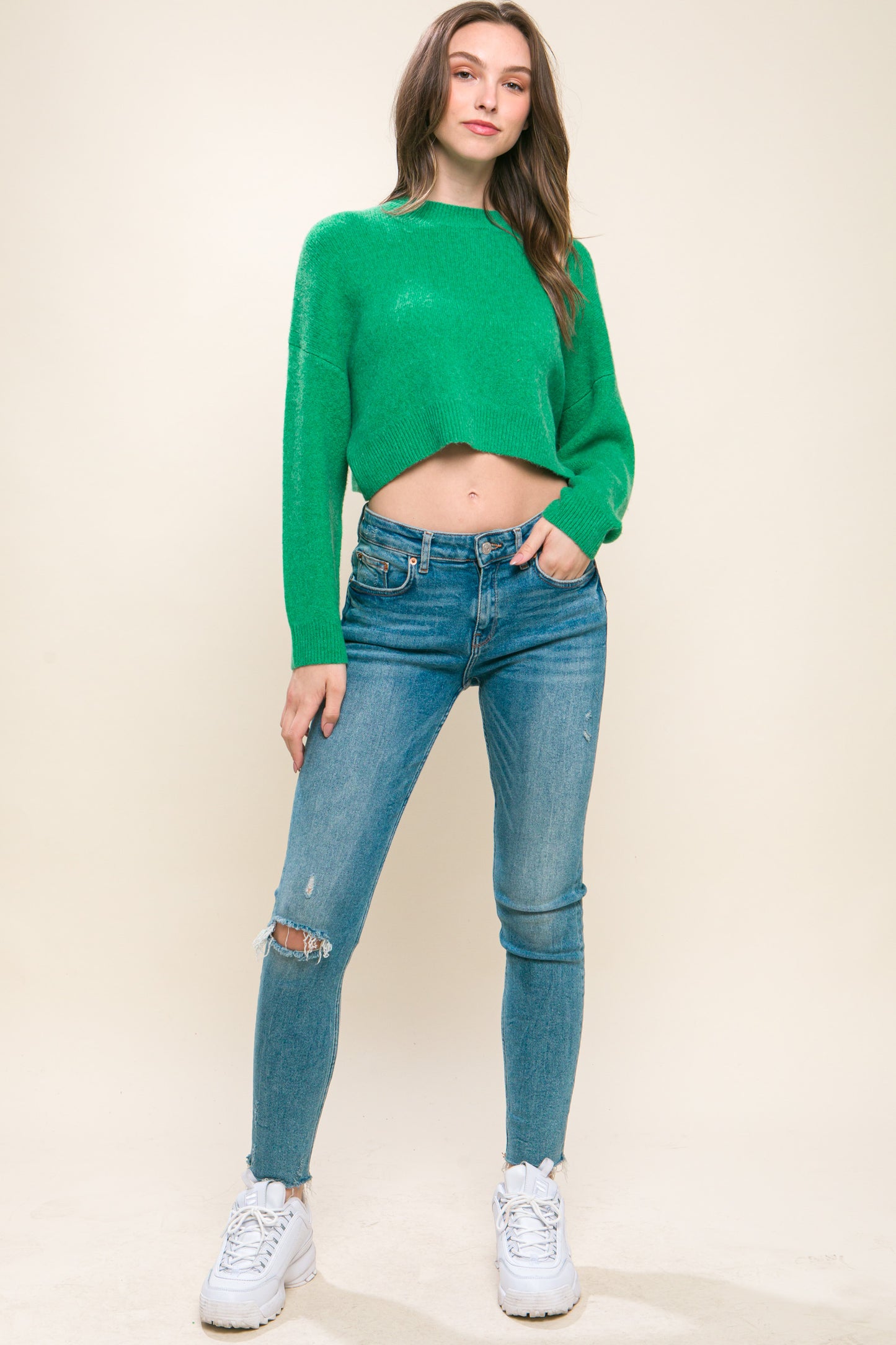 wool blend sweater top