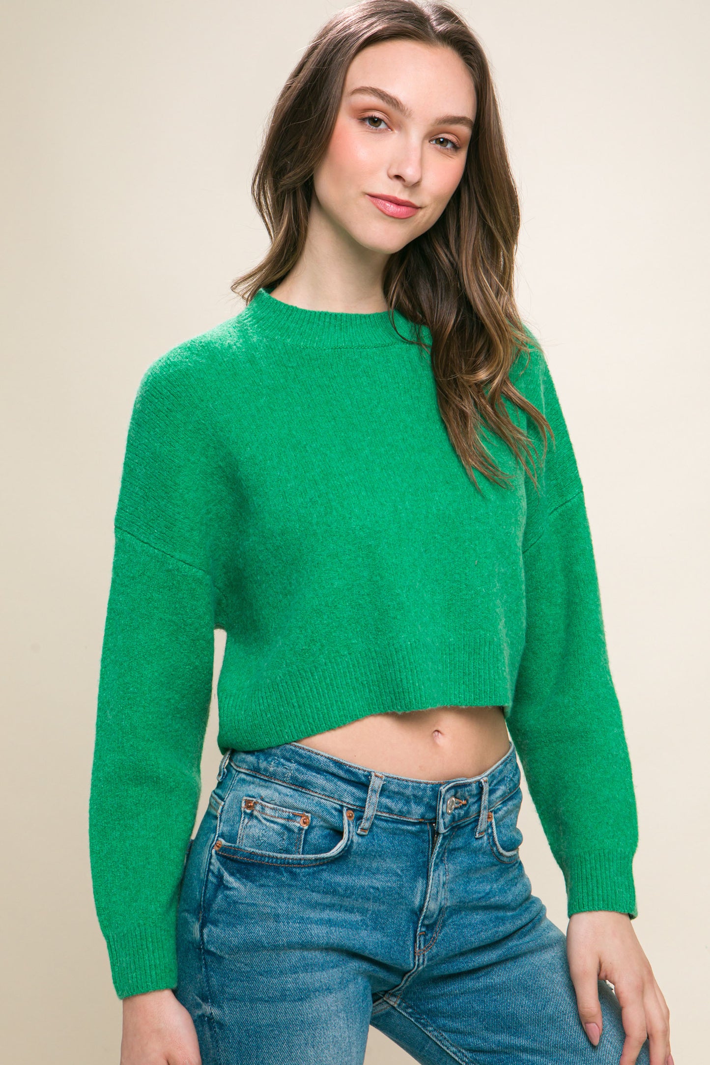 wool blend sweater top