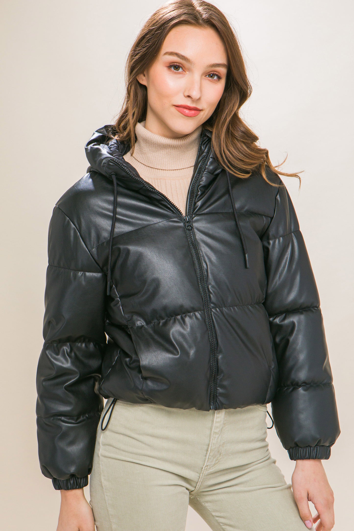 hooded puffer jacket